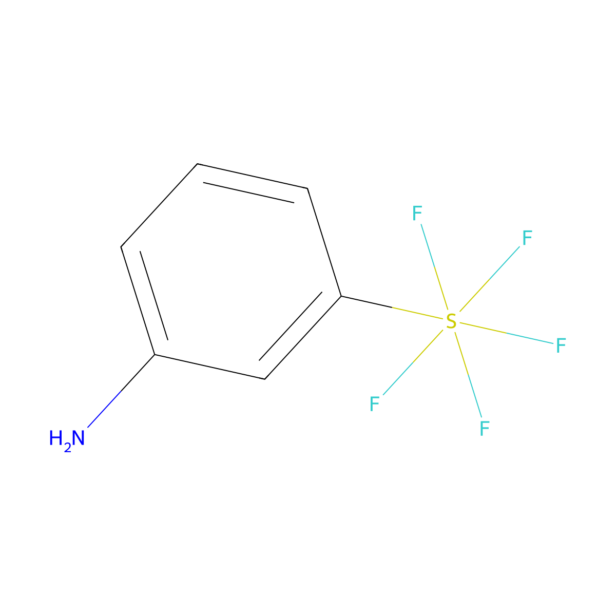 3-(Pentafluoro-lambda6-sulfanyl)aniline molecular structure, CAS 2993-22-8