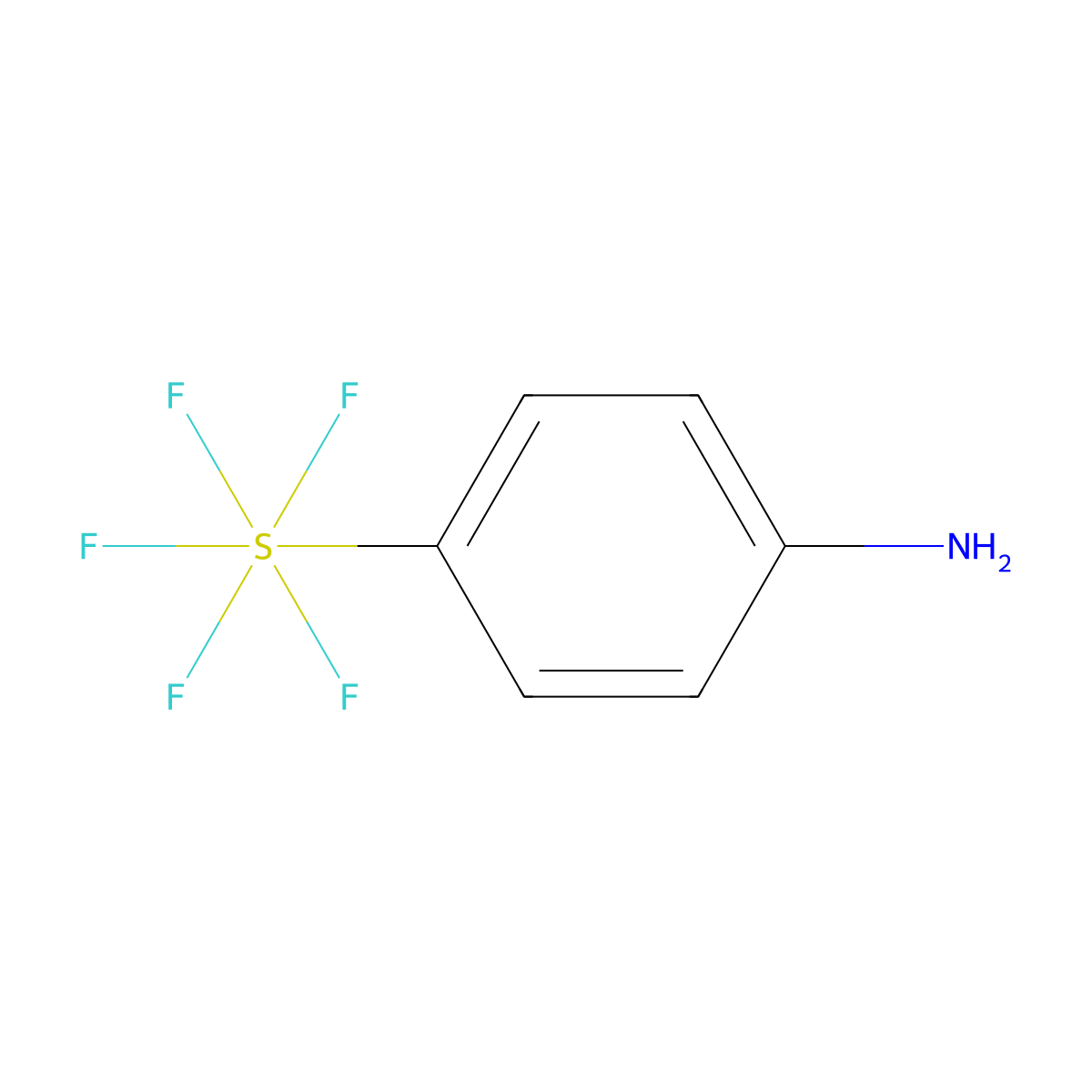 4-Aminophenylsulphur pentafluoride molecular structure, CAS 2993-24-0