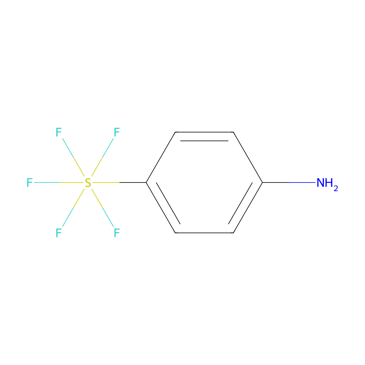 4-Aminophenylsulphur pentafluoride molecular structure, CAS 2993-24-0