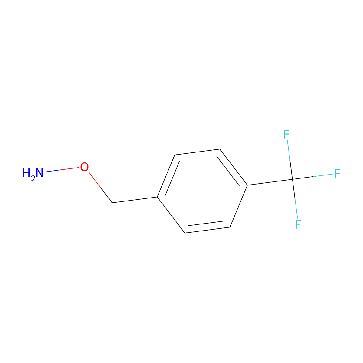 O-((4-(trifluoromethyl)phenyl)methyl)hydroxylamine molecular structure, CAS 2993-57-9