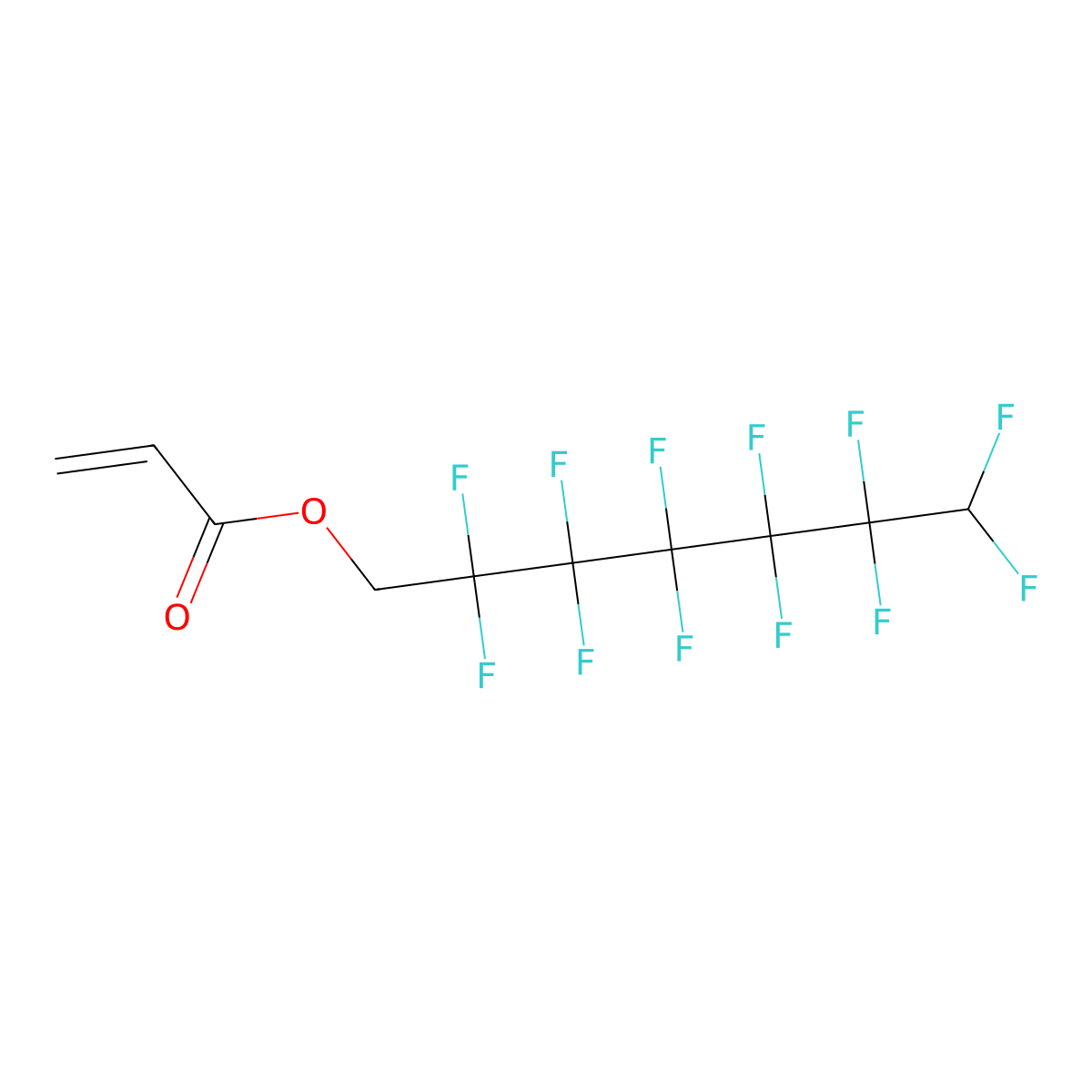 2,2,3,3,4,4,5,5,6,6,7,7-Dodecafluoroheptyl acrylate molecular structure, CAS 2993-85-3