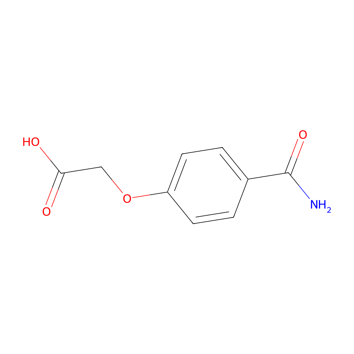 2-(4-carbamoylphenoxy)acetic Acid molecular structure, CAS 29936-86-5