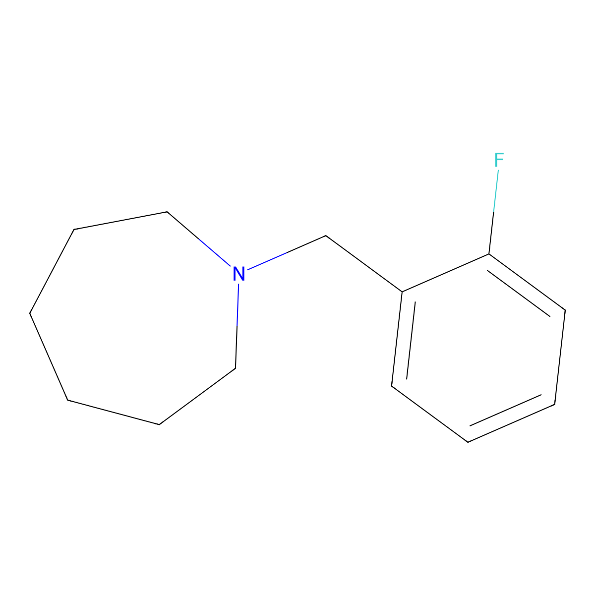 1-(2-Fluorobenzyl)azepane molecular structure, CAS 2994-19-6