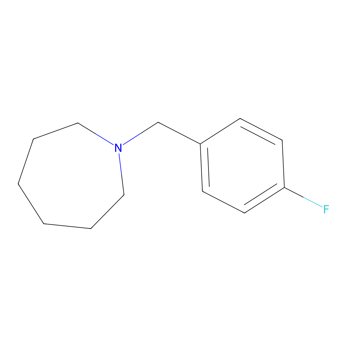 1-[(4-Fluorophenyl)methyl]azepane molecular structure, CAS 2994-20-9