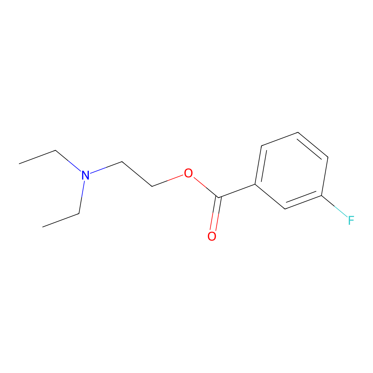 2-(Diethylamino)ethyl 3-fluorobenzoate molecular structure, CAS 2994-22-1