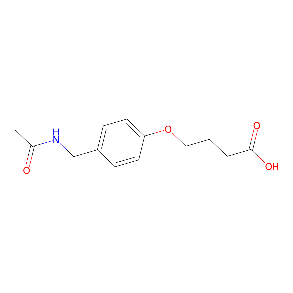 4-[4-(acetamidomethyl)phenoxy]butanoic Acid molecular structure, CAS 299402-85-0