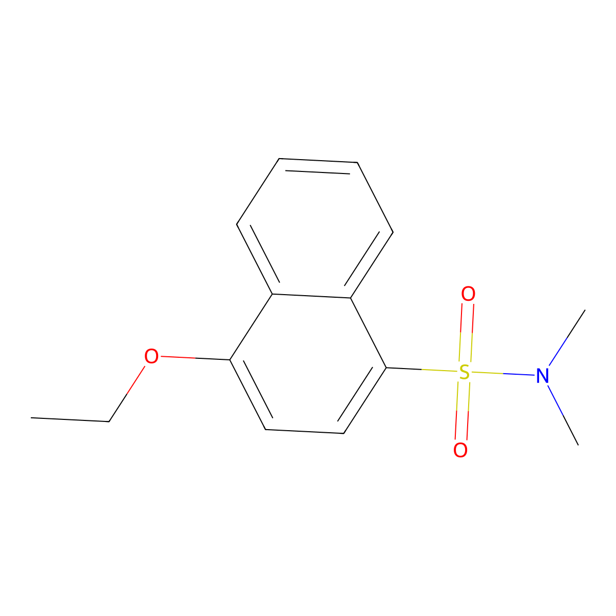 4-ethoxy-N,N-dimethylnaphthalene-1-sulfonamide molecular structure, CAS 299404-24-3