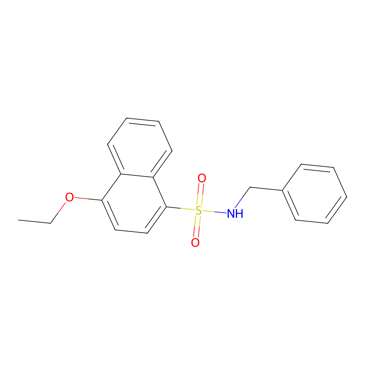 N-benzyl-4-ethoxynaphthalene-1-sulfonamide molecular structure, CAS 299404-26-5