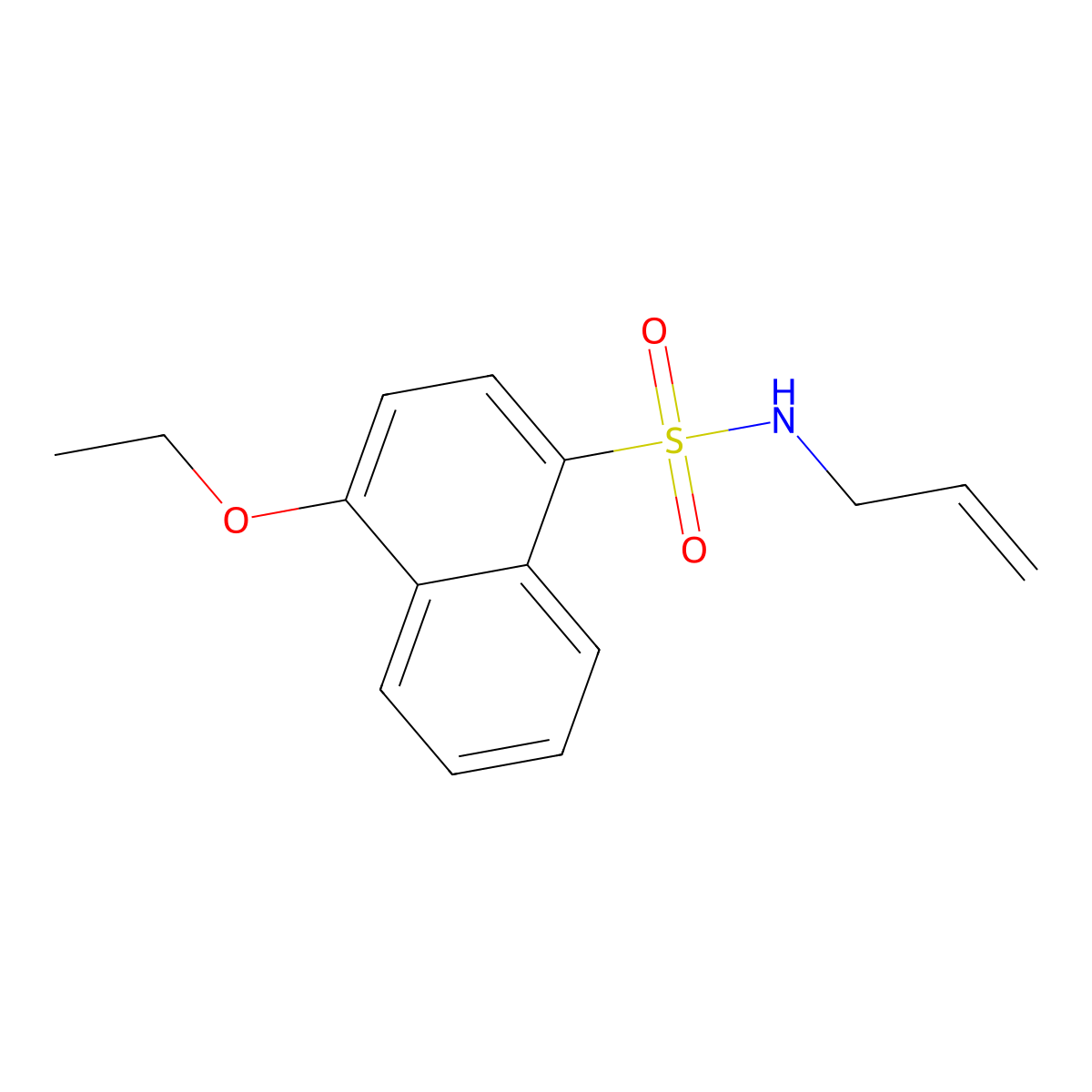 4-ethoxy-N-prop-2-enylnaphthalene-1-sulfonamide molecular structure, CAS 299404-27-6