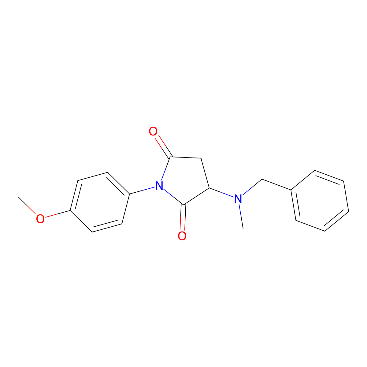 3-[Benzyl(methyl)amino]-1-(4-methoxyphenyl)pyrrolidine-2,5-dione molecular structure, CAS 299408-27-8