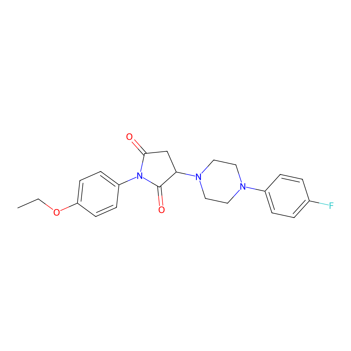 1-(4-Ethoxyphenyl)-3-[4-(4-fluorophenyl)piperazin-1-yl]pyrrolidine-2,5-dione molecular structure, CAS 299408-89-2