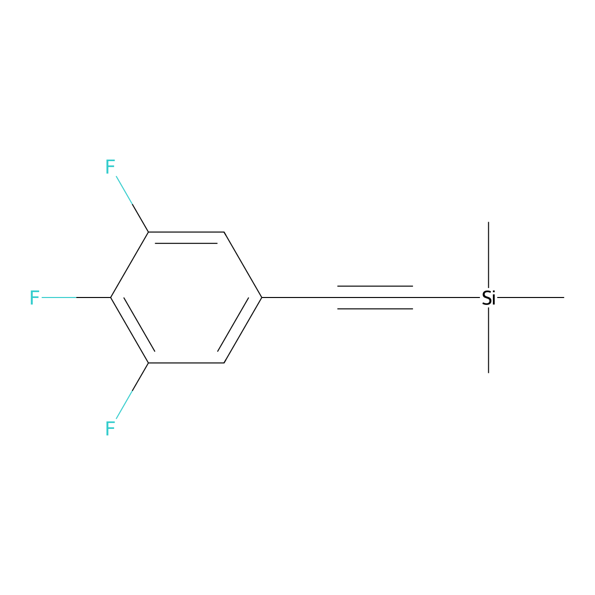 Trimethyl((3,4,5-trifluorophenyl)ethynyl)silane molecular structure, CAS 299411-43-1