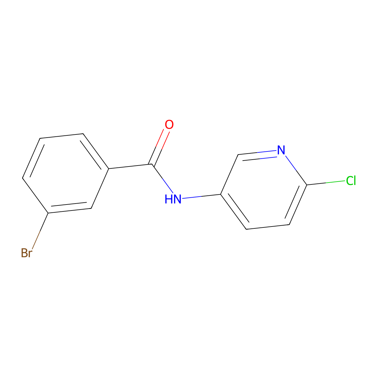 3-bromo-N-(6-chloropyridin-3-yl)benzamide molecular structure, CAS 299417-36-0