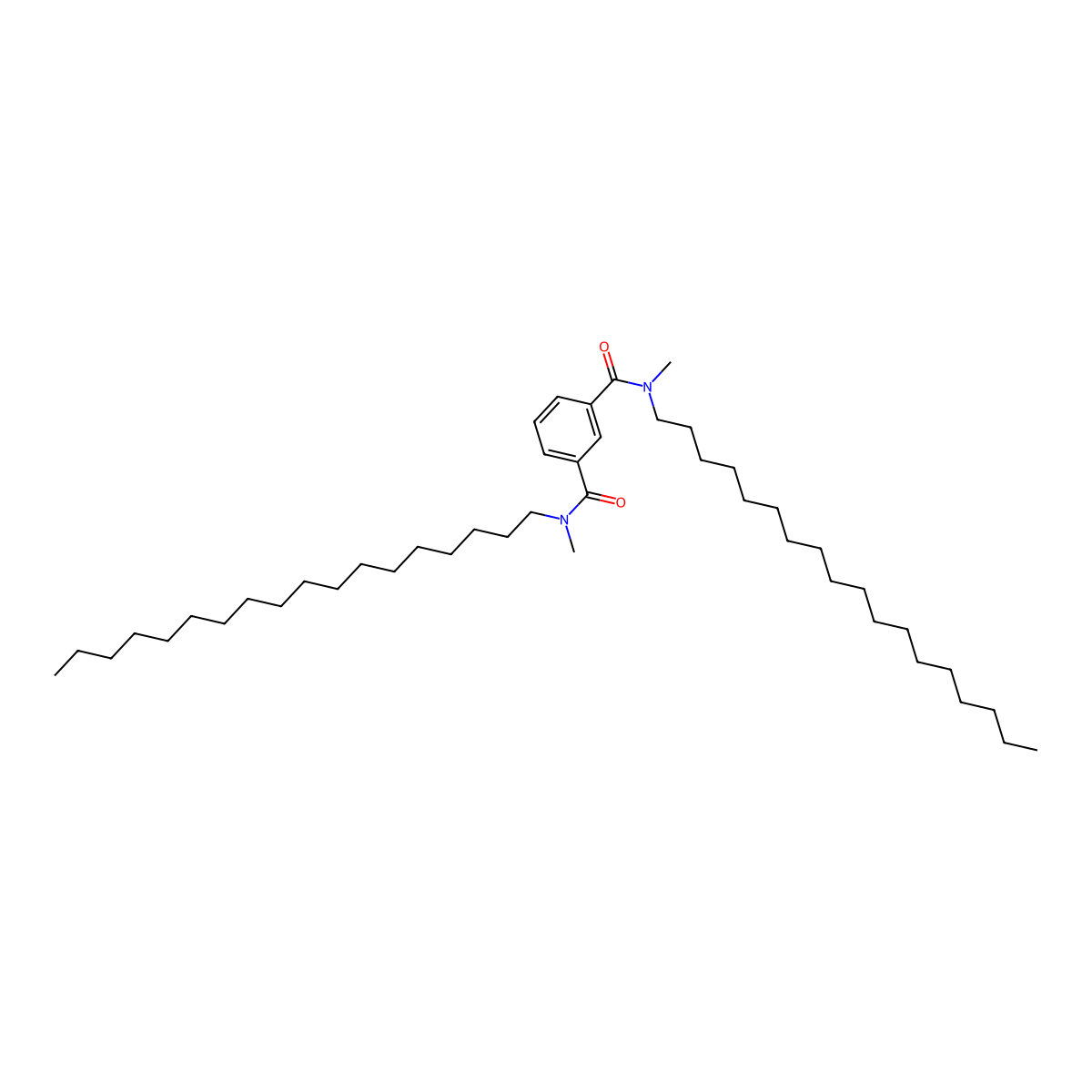 N,N'-dimethyl-N,N'-dioctadecylbenzene-1,3-dicarboxamide molecular structure, CAS 299417-59-7