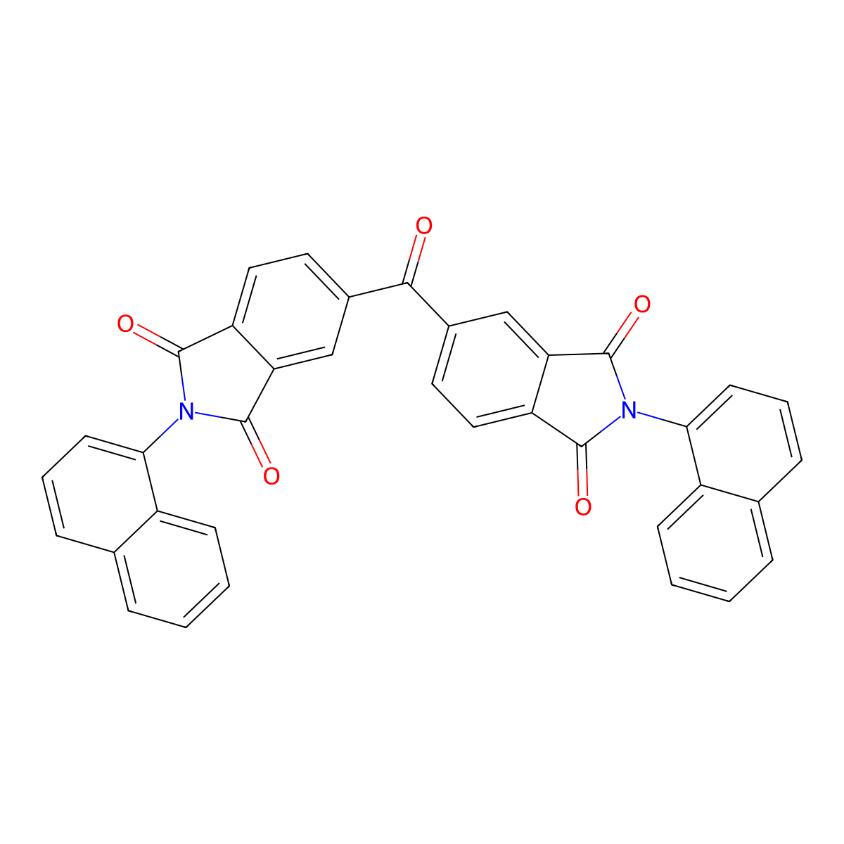 2-Naphthalen-1-yl-5-(2-naphthalen-1-yl-1,3-dioxoisoindole-5-carbonyl)isoindole-1,3-dione molecular structure, CAS 299417-95-1