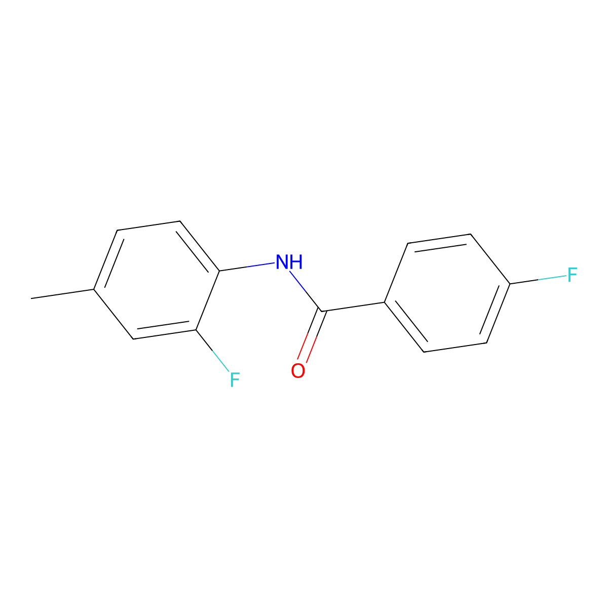 4-fluoro-N-(2-fluoro-4-methylphenyl)benzamide molecular structure, CAS 299418-08-9