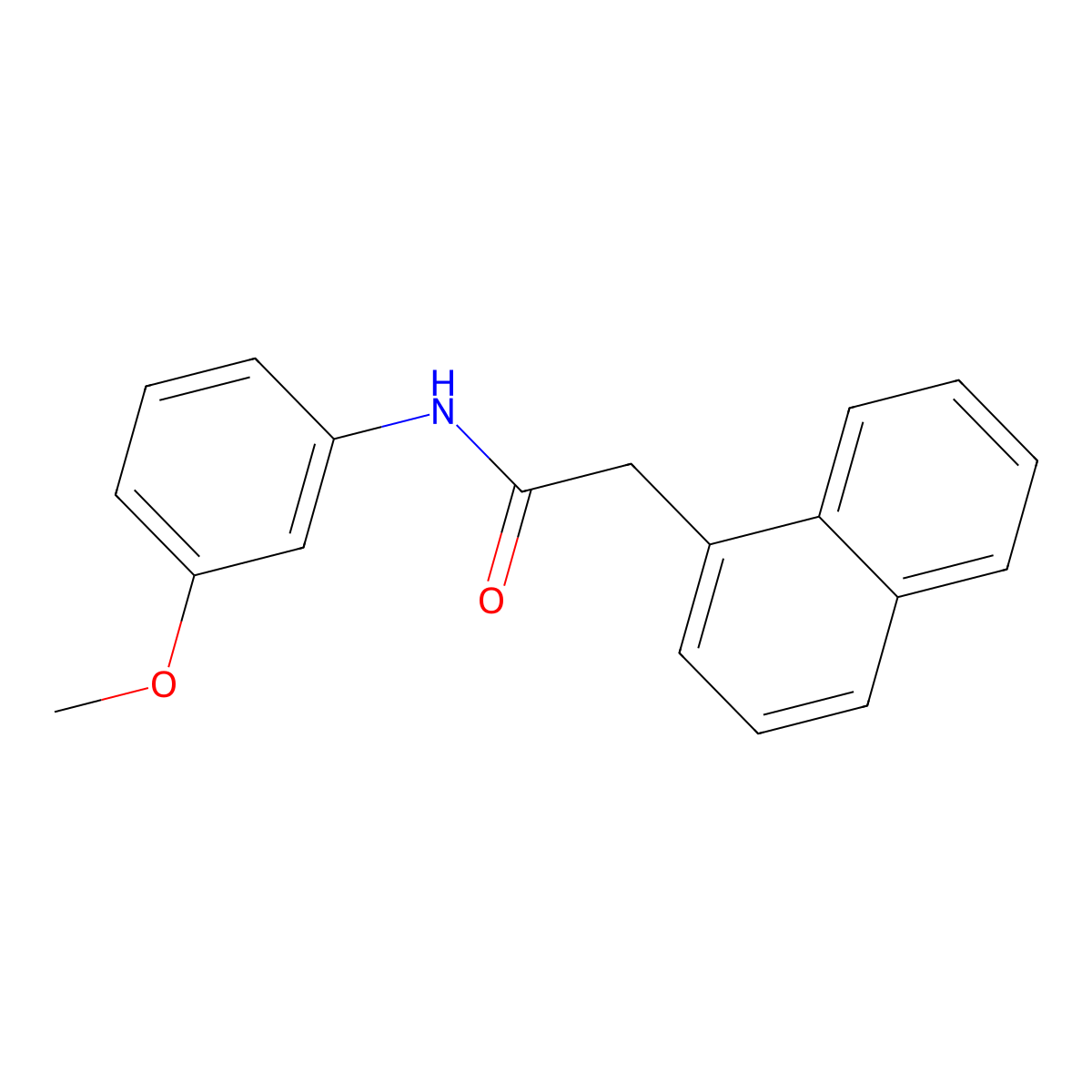 N-(3-methoxyphenyl)-2-naphthalen-1-ylacetamide molecular structure, CAS 299418-26-1