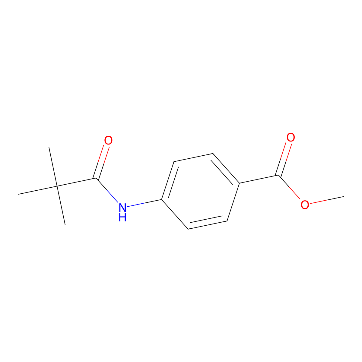 Methyl 4-(2,2-dimethylpropanoylamino)benzoate molecular structure, CAS 299418-33-0