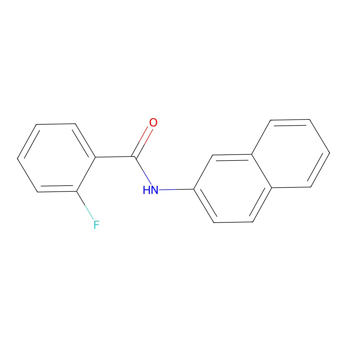 2-Fluoro-N-2-naphthalenylbenzamide molecular structure, CAS 299418-38-5