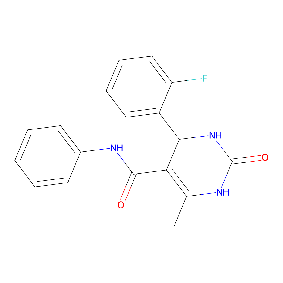 4-(2-fluorophenyl)-6-methyl-2-oxo-N-phenyl-1,2,3,4-tetrahydropyrimidine-5-carboxamide molecular structure, CAS 299418-73-8
