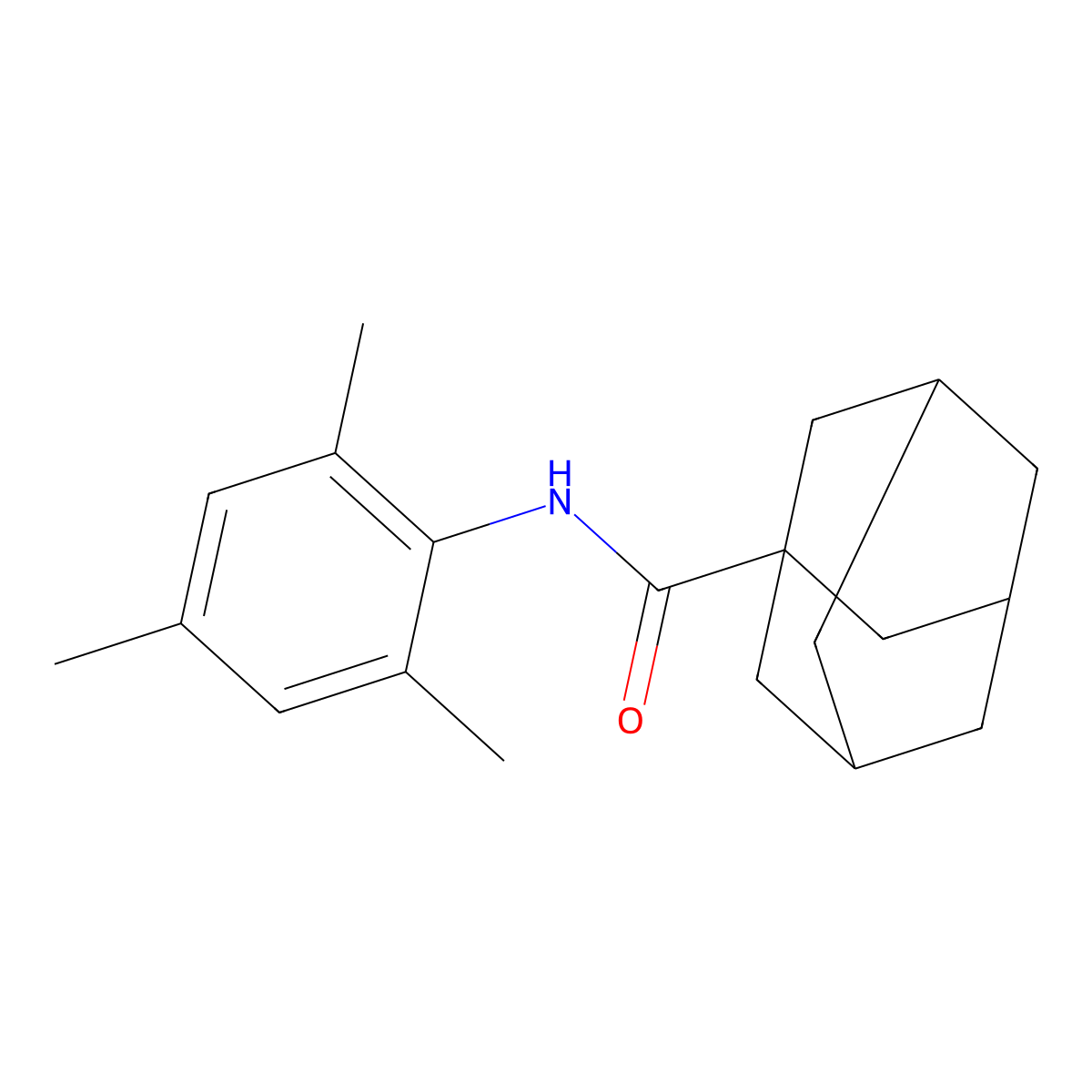N-(2,4,6-trimethylphenyl)adamantane-1-carboxamide molecular structure, CAS 299419-16-2