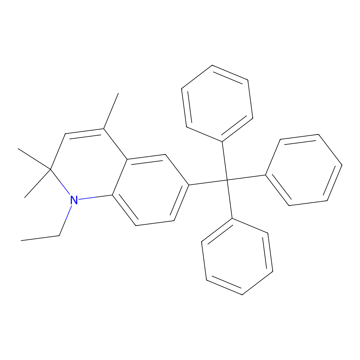 1-Ethyl-2,2,4-trimethyl-6-trityl-1,2-dihydroquinoline molecular structure, CAS 299419-20-8