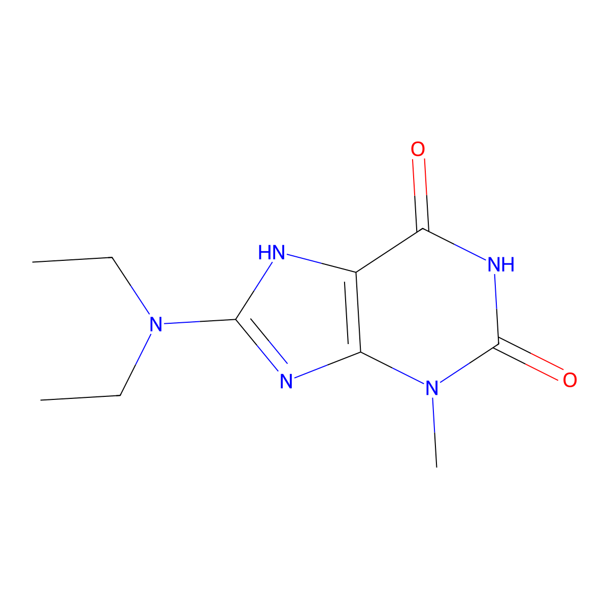 8-(Diethylamino)-3-methyl-1,3,7-trihydropurine-2,6-dione molecular structure, CAS 299419-46-8