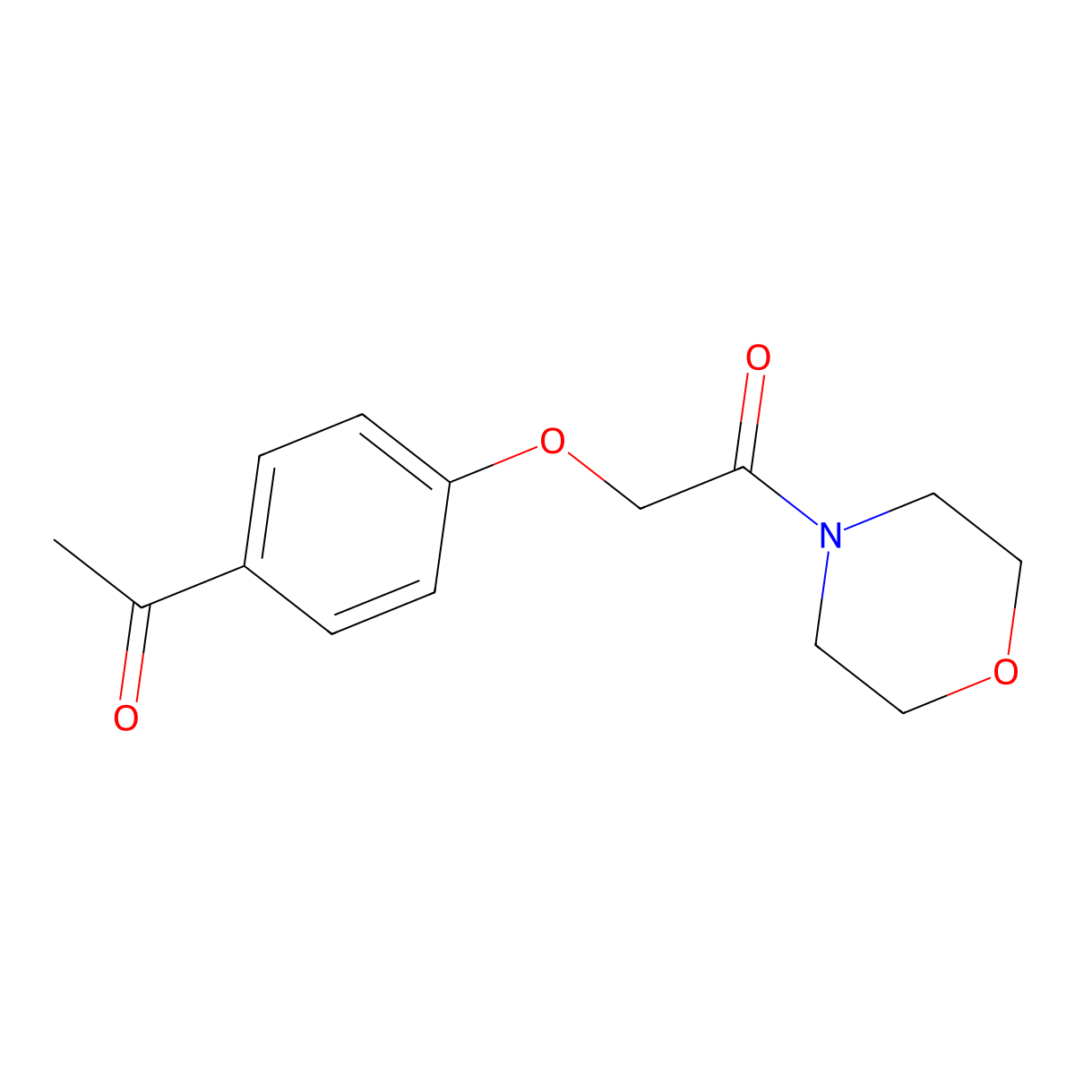 Acetophenone, 4'-morpholinocarbonylmethoxy- molecular structure, CAS 29942-00-5