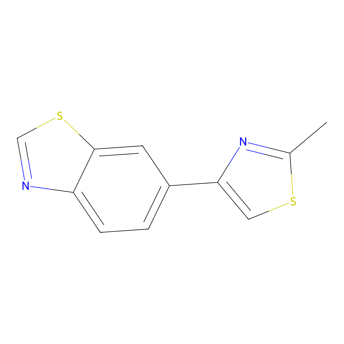 6-(2-Methyl-1,3-thiazol-4-yl)-1,3-benzothiazole molecular structure, CAS 29942-06-1
