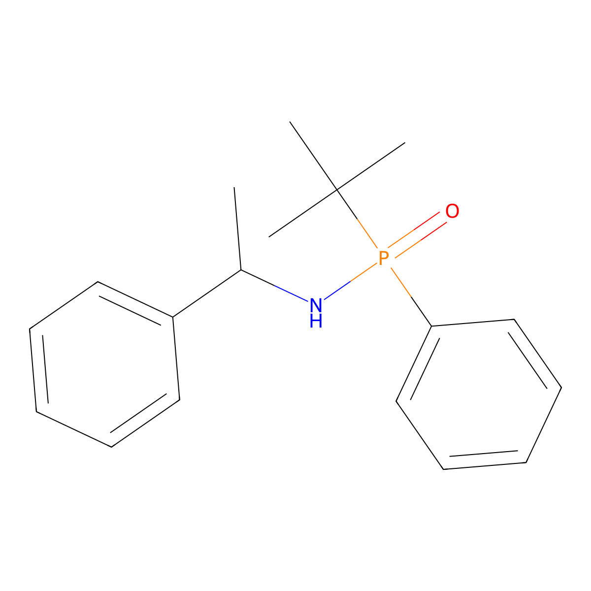[Tert-butyl(phenyl)phosphoryl](1-phenylethyl)amine molecular structure, CAS 299420-28-3