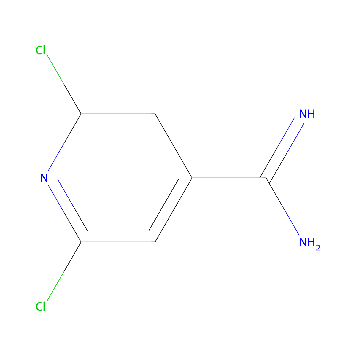 2,6-Dichloropyridine-4-carboximidamide molecular structure, CAS 299423-77-1