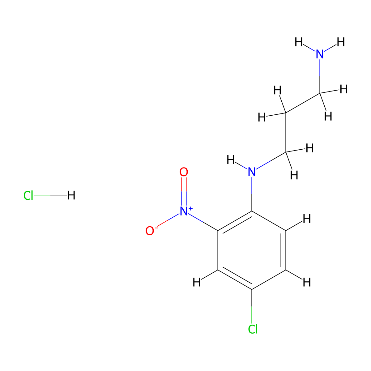 N-(4-chloro-2-nitrophenyl)propane-1,3-diamine hydrochloride molecular structure, CAS 299425-57-3