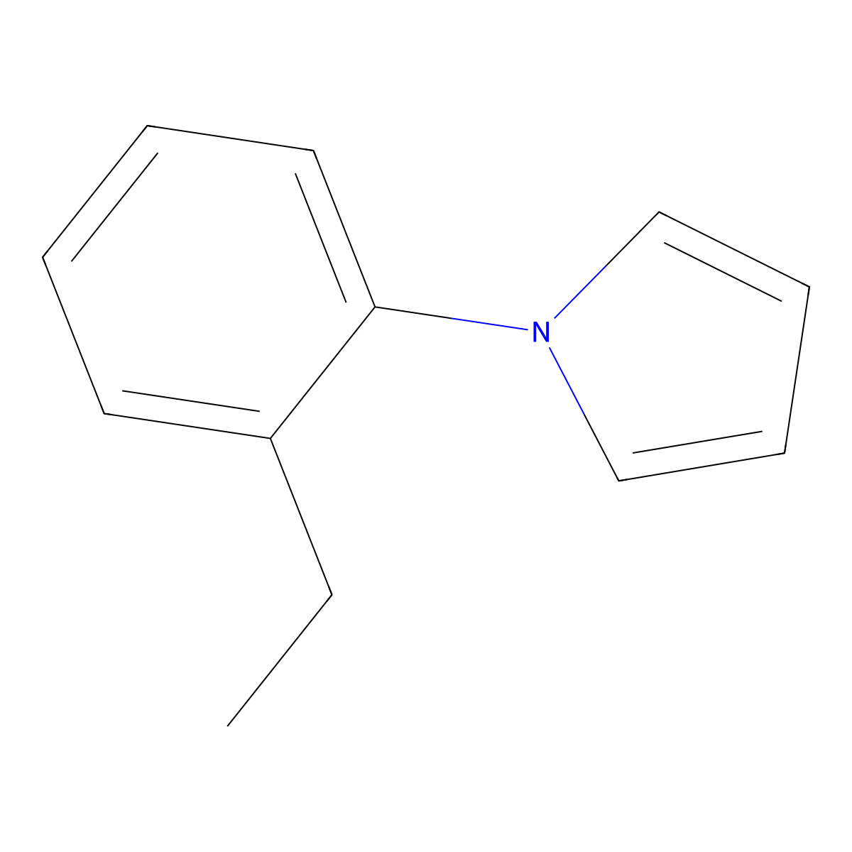 1-(2-ethylphenyl)-1H-pyrrole molecular structure, CAS 299426-84-9