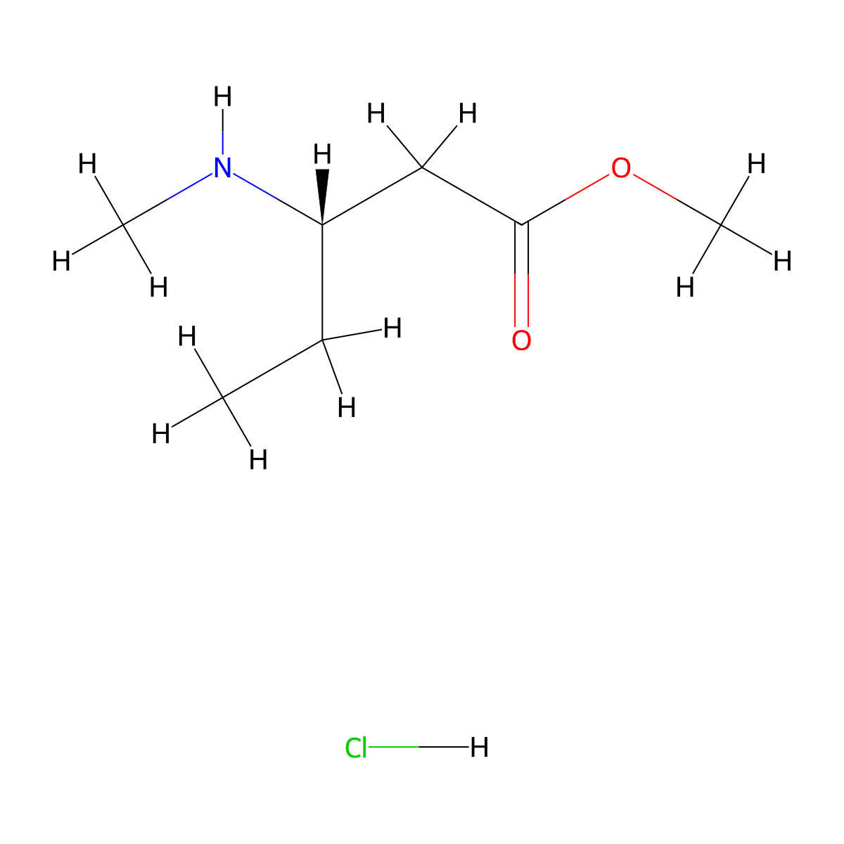 methyl (3S)-3-(methylamino)pentanoate hydrochloride molecular structure, CAS 2994285-14-0