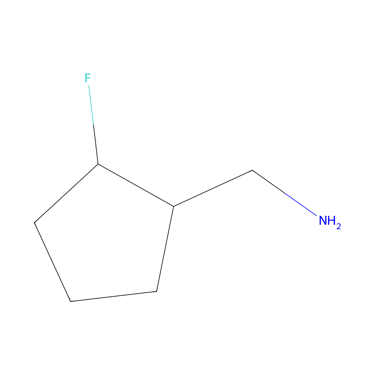 rac-1-[(1R,2R)-2-fluorocyclopentyl]methanamine molecular structure, CAS 2994293-14-8
