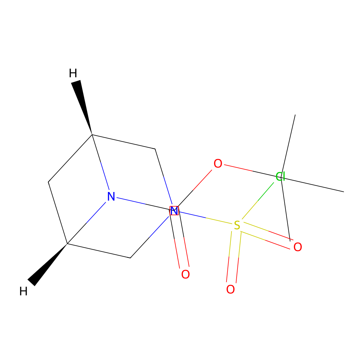 tert-butyl (1R,5S)-3-(chlorosulfonyl)-3,6-diazabicyclo[3.1.1]heptane-6-carboxylate molecular structure, CAS 2994293-36-4