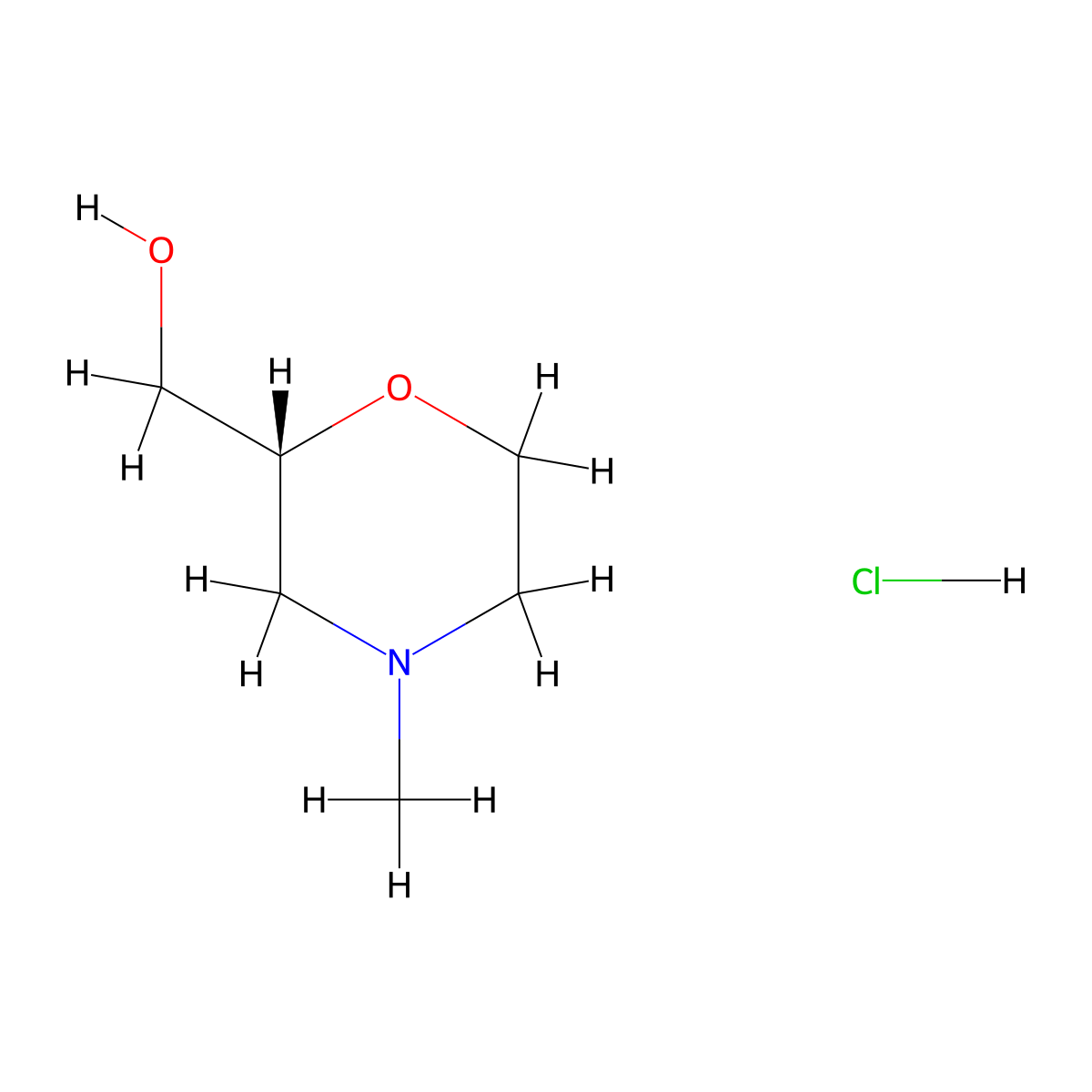 [(2R)-4-methylmorpholin-2-yl]methanol hydrochloride molecular structure, CAS 2994294-78-7