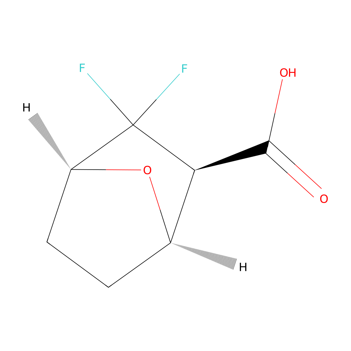 rac-(1R,2R,4S)-3,3-difluoro-7-oxabicyclo[2.2.1]heptane-2-carboxylic acid molecular structure, CAS 2994294-83-4