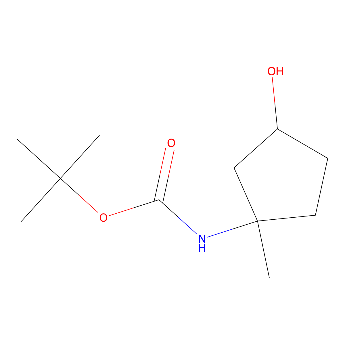 tert-butyl N-[(1S,3S)-3-hydroxy-1-methyl-cyclopentyl]carbamate molecular structure, CAS 2994294-93-6