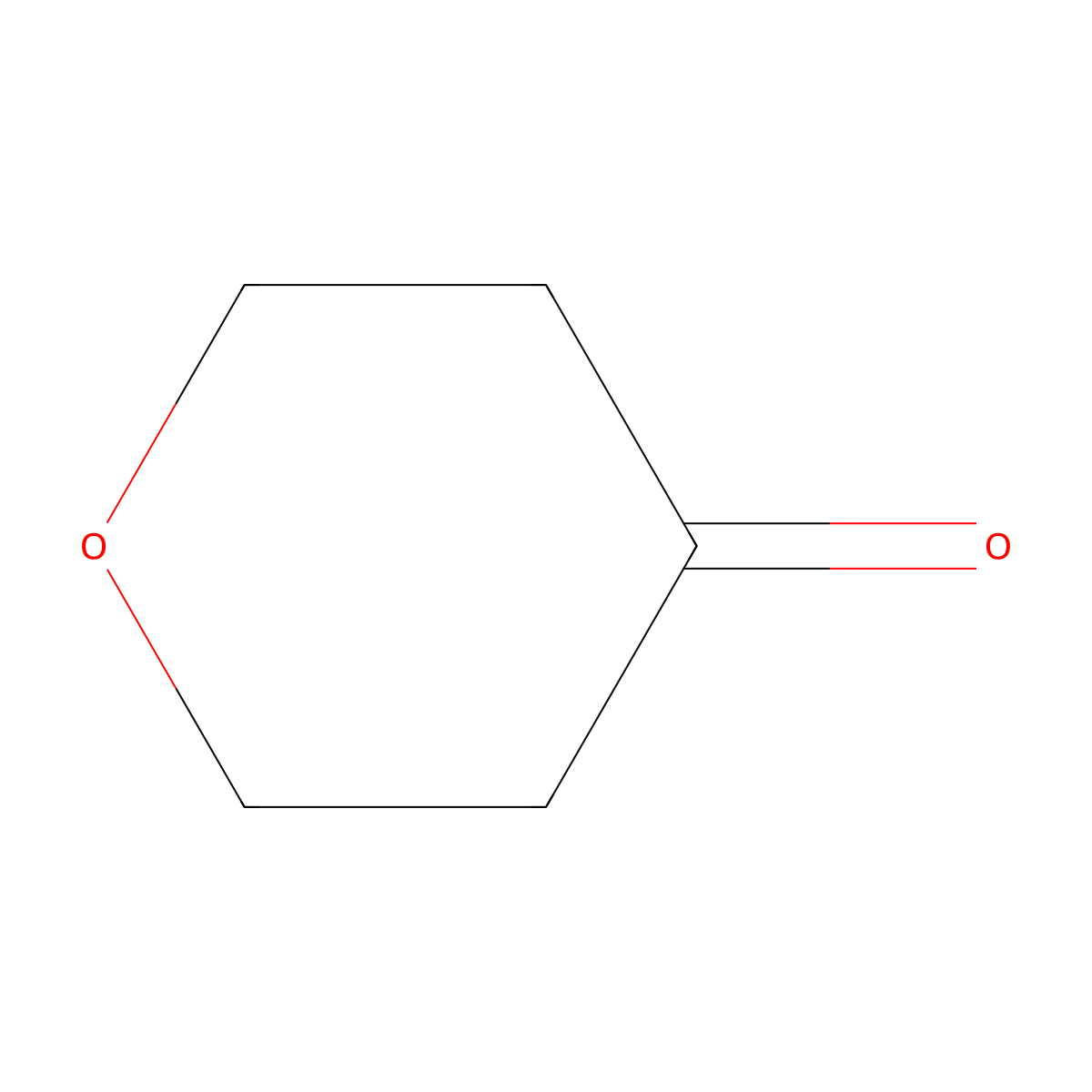 Tetrahydro-4H-pyran-4-one molecular structure, CAS 29943-42-8