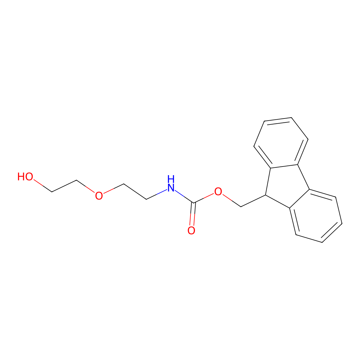 2-[2-(Fmoc-amino)ethoxy]ethanol molecular structure, CAS 299430-87-8
