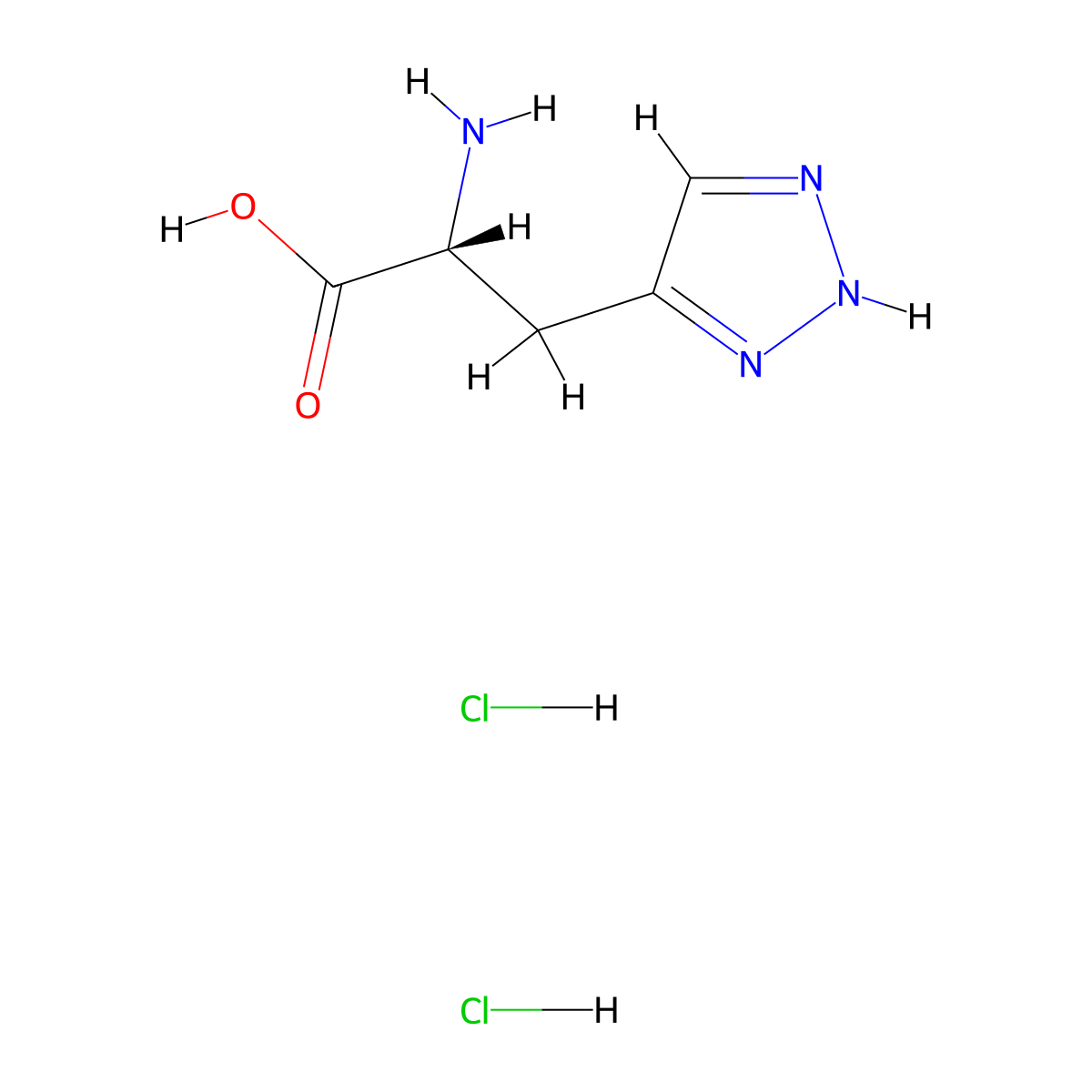 (2R)-2-amino-3-(2H-1,2,3-triazol-4-yl)propanoic acid dihydrochloride molecular structure, CAS 2994316-53-7