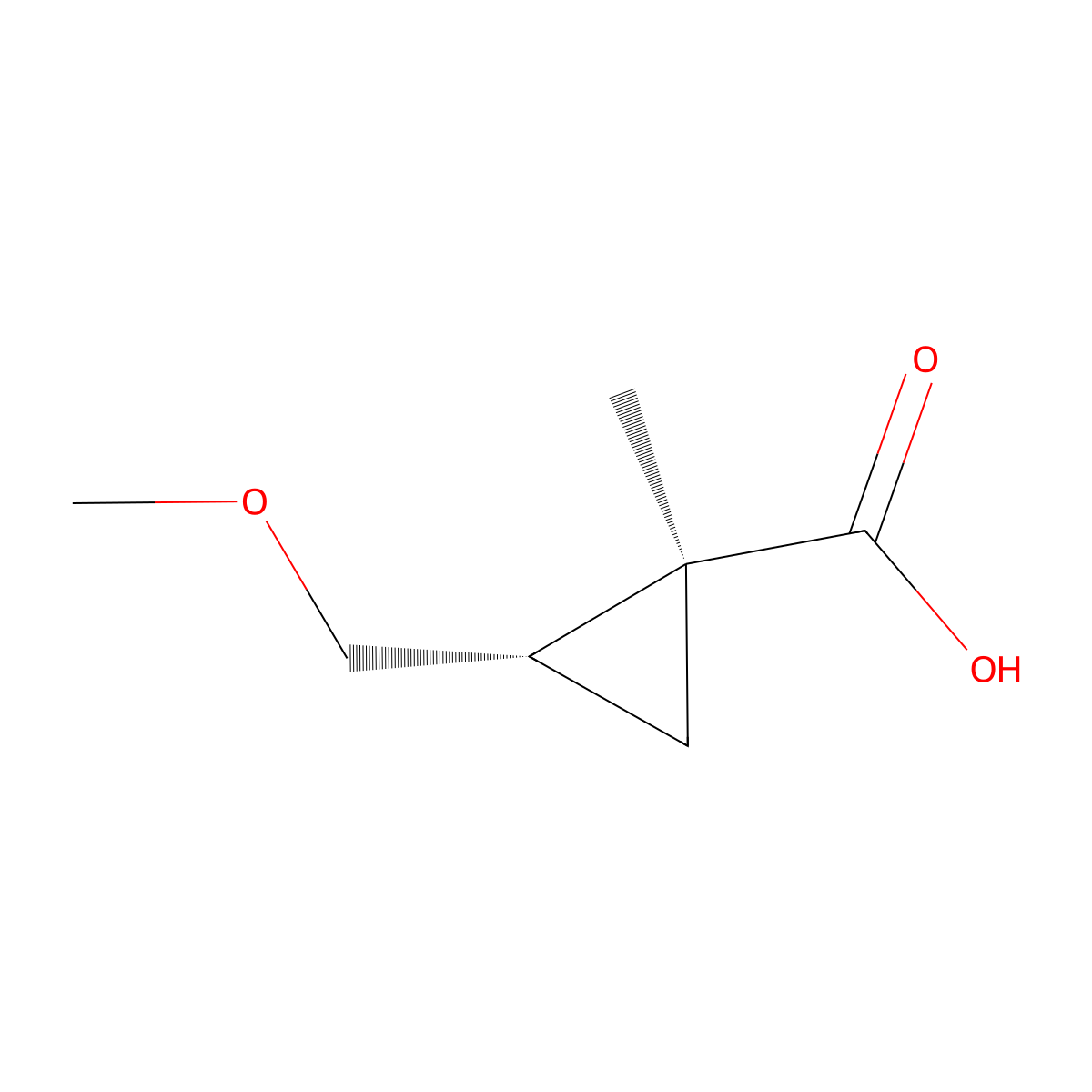 (1S,2S)-2-(methoxymethyl)-1-methylcyclopropane-1-carboxylic acid molecular structure, CAS 2994316-66-2