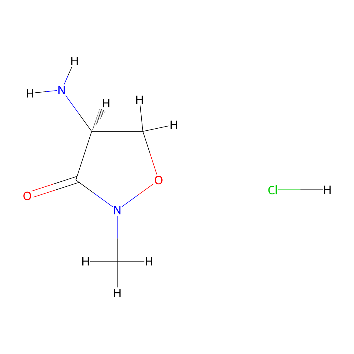 (4S)-4-amino-2-methyl-1,2-oxazolidin-3-one hydrochloride molecular structure, CAS 2994317-45-0