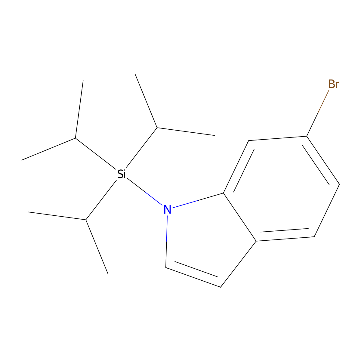 6-bromo-1-(triisopropylsilyl)-1H-indole molecular structure, CAS 299432-99-8