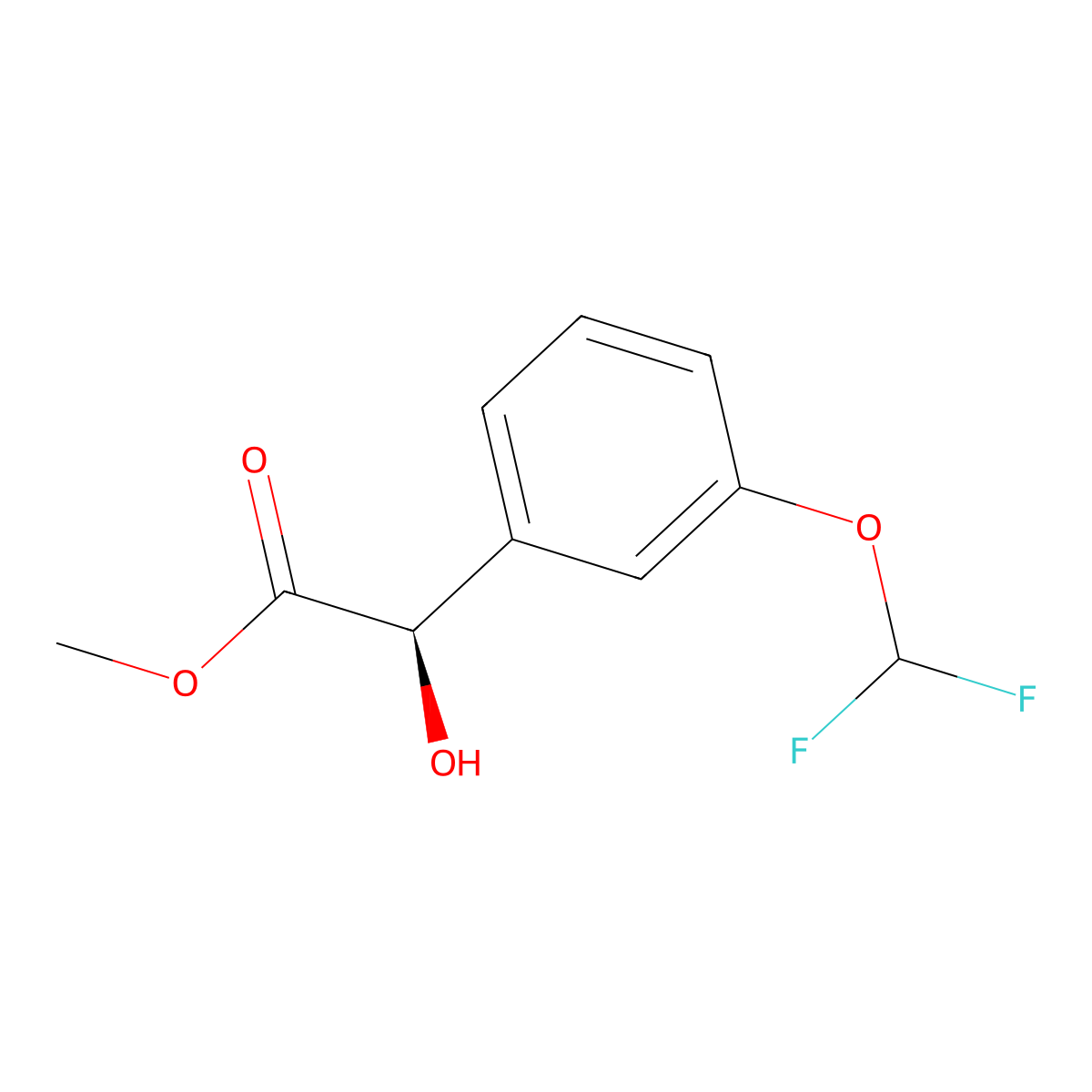 methyl (2R)-2-[3-(difluoromethoxy)phenyl]-2-hydroxyacetate molecular structure, CAS 2994329-55-2