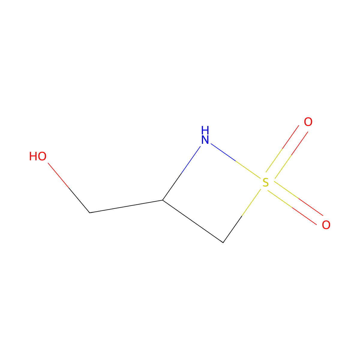 (3S)-3-(hydroxymethyl)-1lambda6,2-thiazetidine-1,1-dione molecular structure, CAS 2994329-81-4