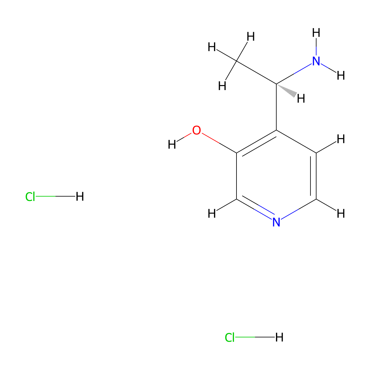 4-[(1R)-1-aminoethyl]pyridin-3-ol dihydrochloride molecular structure, CAS 2994330-03-7