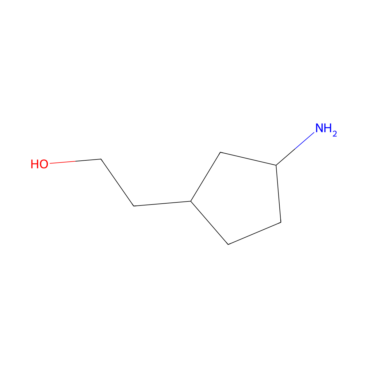 rac-2-[(1R,3R)-3-aminocyclopentyl]ethan-1-ol molecular structure, CAS 2994331-31-4