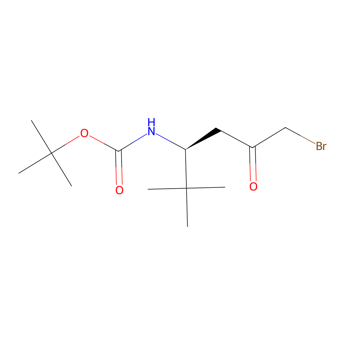 tert-butyl N-[(3S)-6-bromo-2,2-dimethyl-5-oxohexan-3-yl]carbamate molecular structure, CAS 2994332-14-6